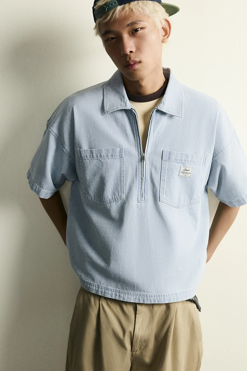 ZIP POLO SHIRT WITH POCKETS