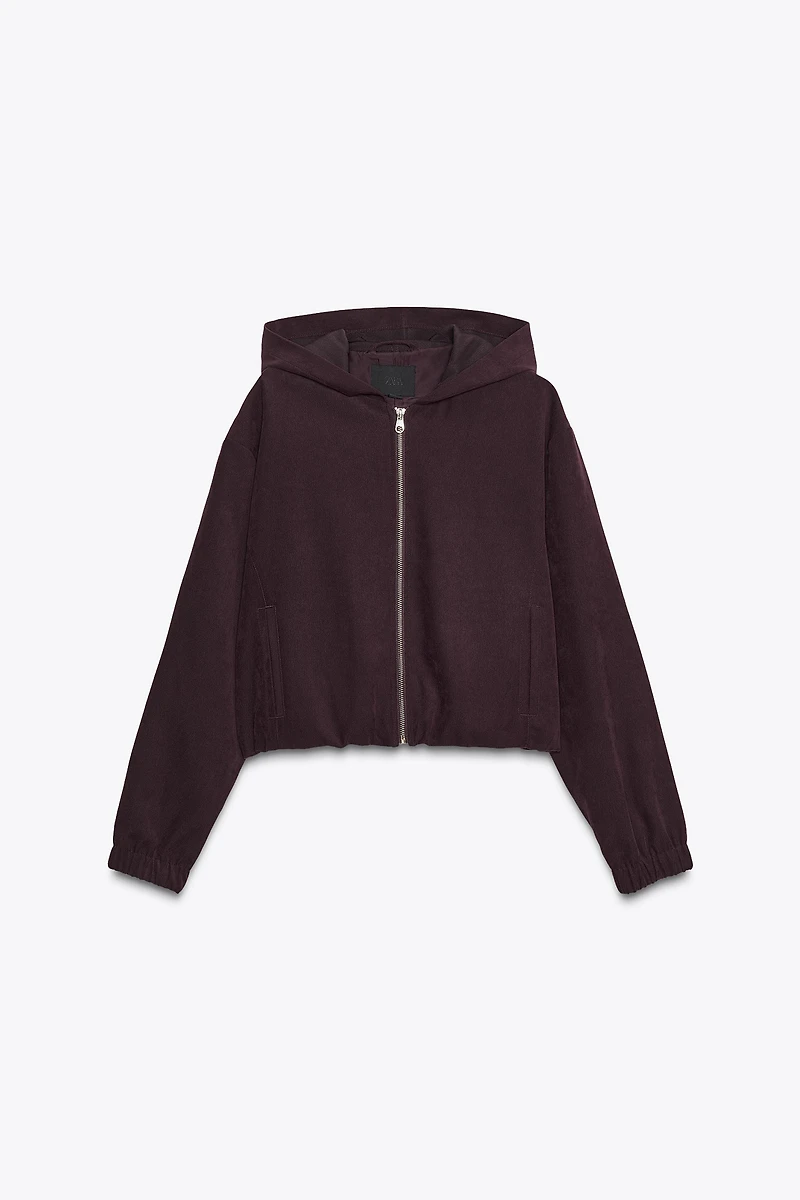 BLOUSON BOMBER À CAPUCHE