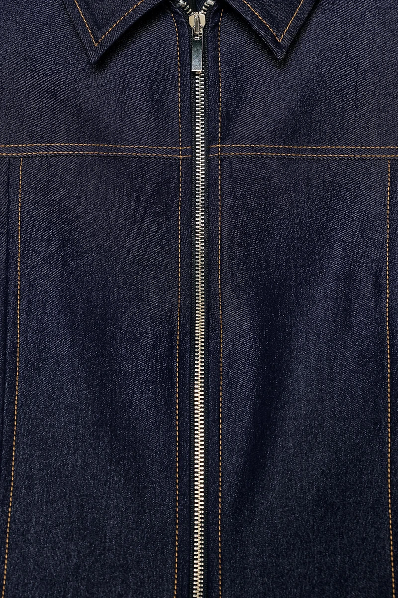 VESTE AVEC SURPIQÛRES À CONTRASTE