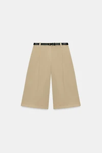 SHORT LONG À CEINTURE