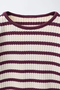 RIBBED FLARE LEGGINGS AND T-SHIRT SET