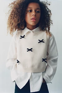 CHEMISE POPELINE CHALECO PUNTO LAZOS VELVET