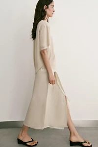 COMBINED KNIT PAREO SKIRT