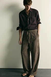 PRINTED JOGGER WAIST PANTS