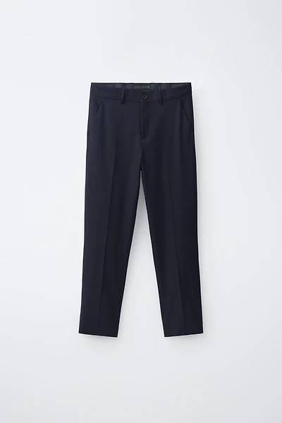 TEXTURED SOLID SUIT PANTS