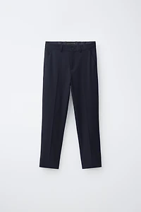 TEXTURED SOLID SUIT PANTS