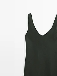 100% linen midi dress