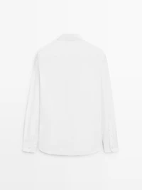 Chemise slim en popeline 100 % coton
