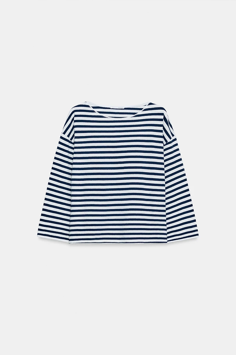 T-SHIRT RUSTIQUE À RAYURES