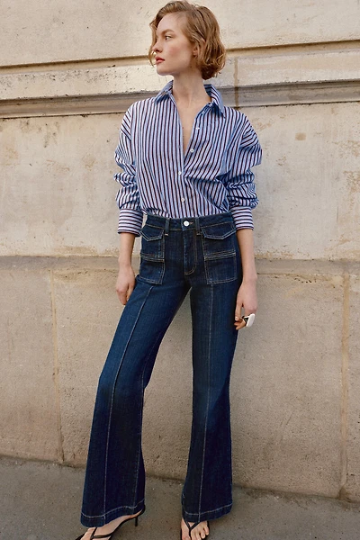 Z1975 HI-RISE BOOTCUT JEANS WITH SEAM