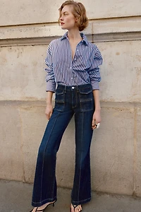 Z1975 HI-RISE BOOTCUT JEANS WITH SEAM