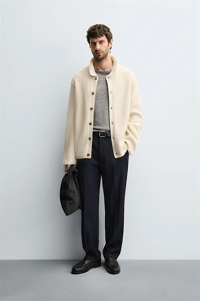 RIBBED CARDIGAN