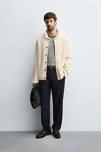 RIBBED CARDIGAN
