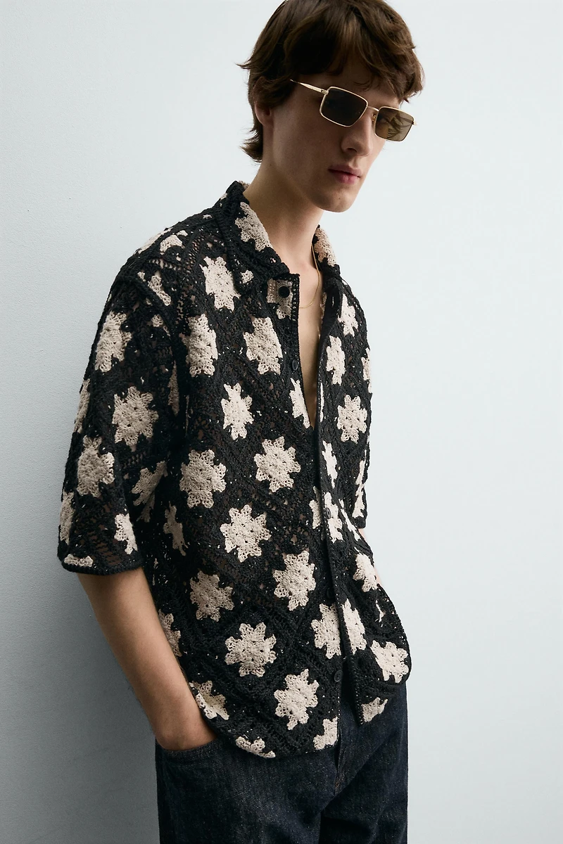 CROCHET TEXTURED SHIRT