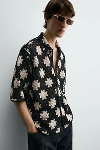 CROCHET TEXTURED SHIRT