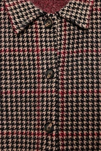 100% WOOL HOUNDSTOOTH COAT