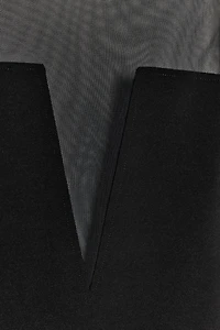 CREPE TULLE COMBINATION BODYSUIT