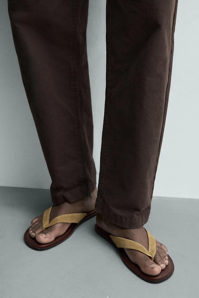 LEATHER STRAP SANDALS