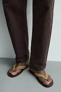 LEATHER STRAP SANDALS