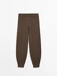 Total look balloon fit knit trousers