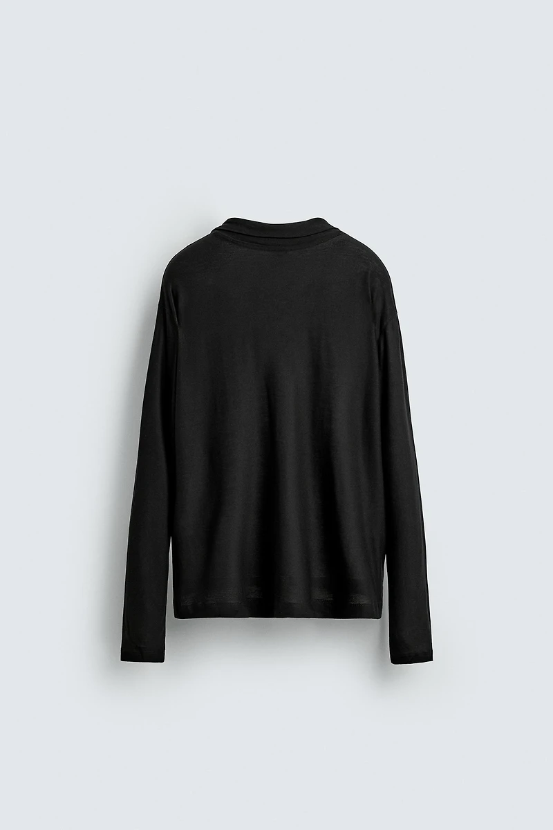 SHEER LYOCELL POLO SHIRT