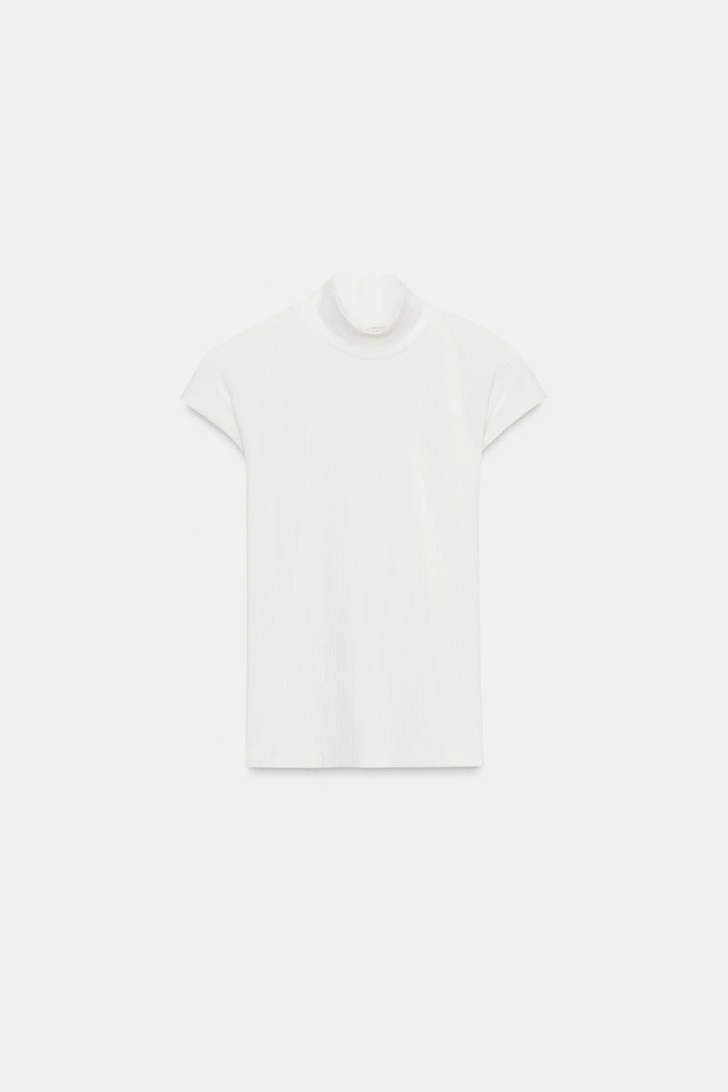 RIB MOCK NECK TOP