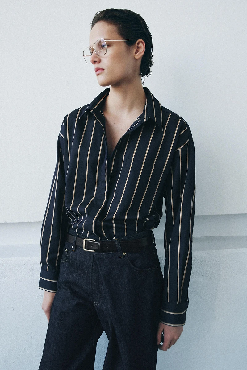 ZW COLLECTION STRIPED POPLIN SHIRT