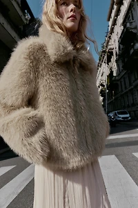 DOUBLE-FACED FAUX FUR JACKET