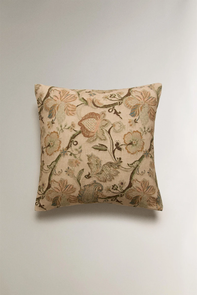 HOUSSE DE COUSSIN FLORAL