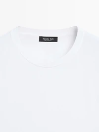 T-shirt en maille 100 % coton à manches courtes