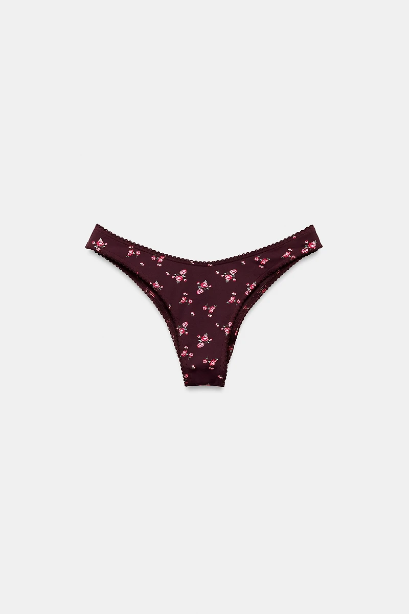BAS DE BIKINI IMPRIMÉ FLEURS