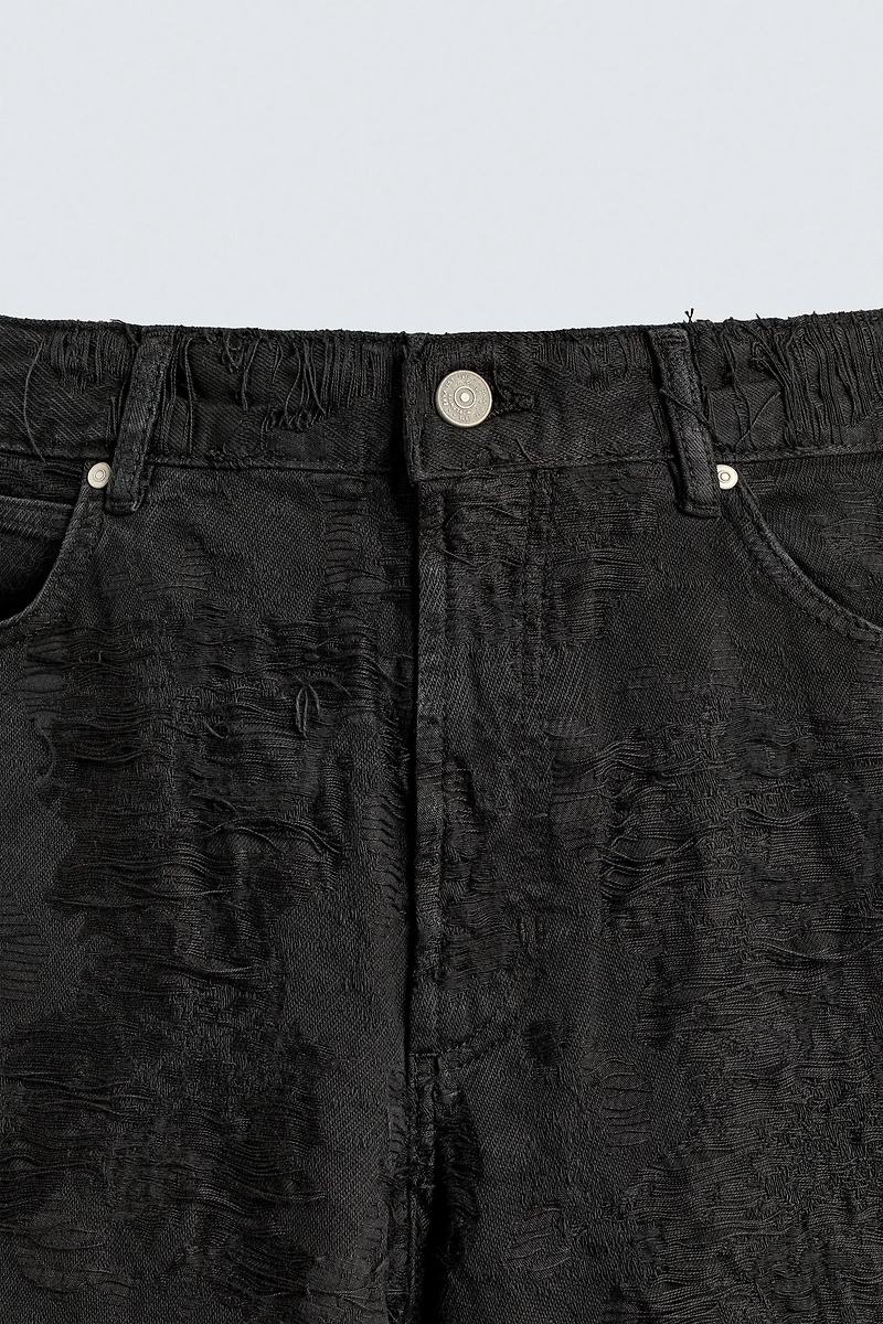 TEXTURED JACQUARD PANTS