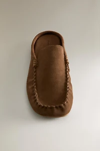 LEATHER MULE LOAFERS