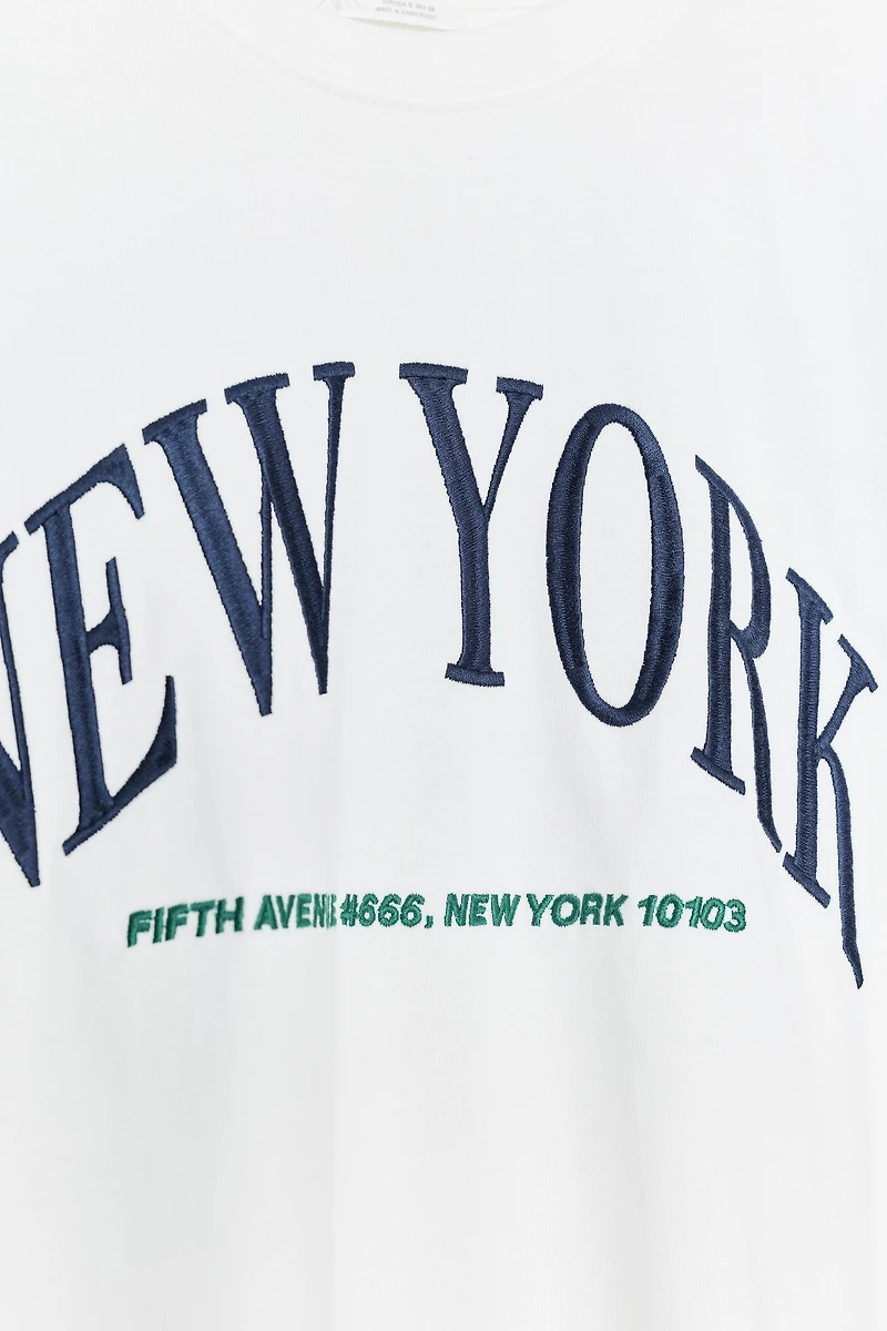 TEXT COTTON T-SHIRT