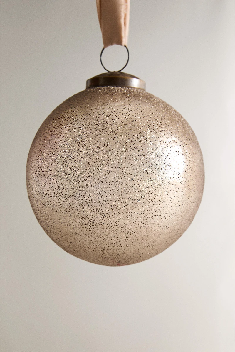 AGED CHRISTMAS TREE BALL ORNAMENT