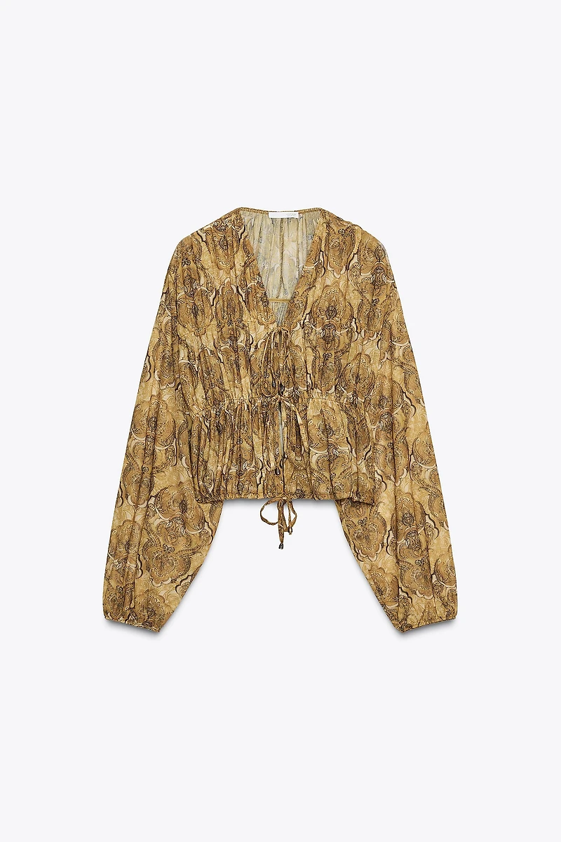 PRINTED TIE TOP