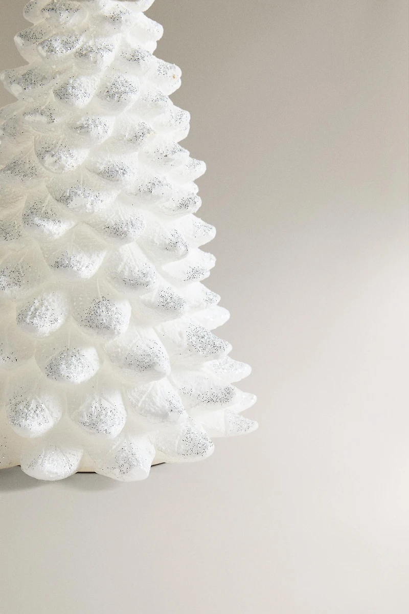 BOUGIE SAPIN DE NOËL ENNEIGÉ PAILLETÉ