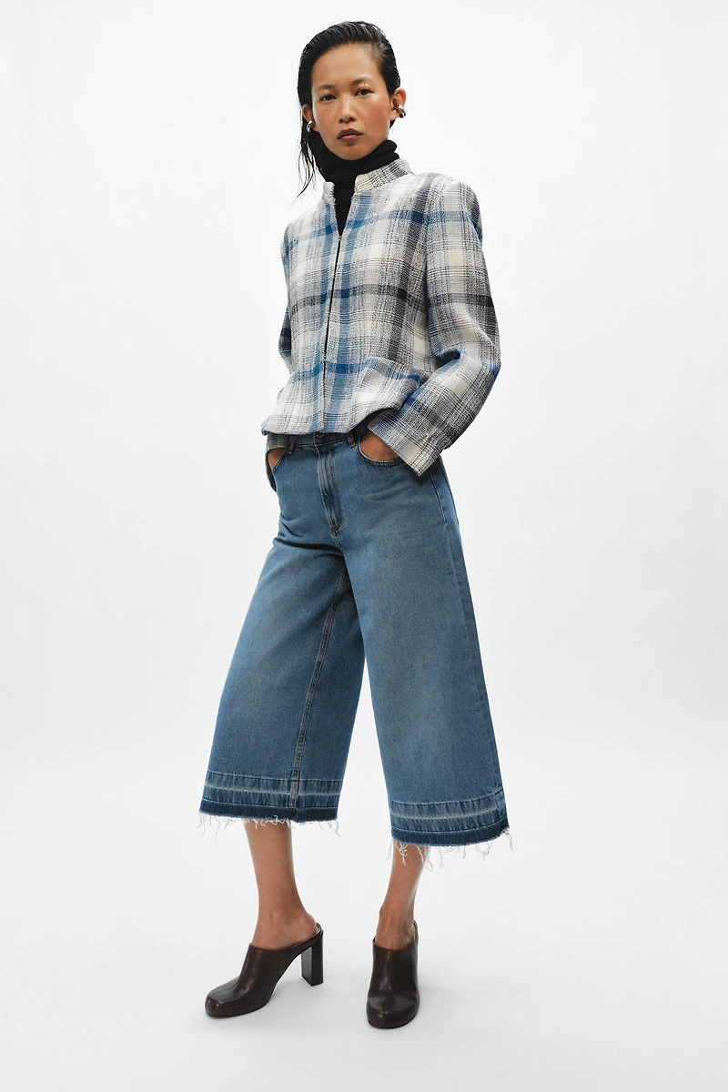 ZW COLLECTION WIDE LEG DENIM SHORTS