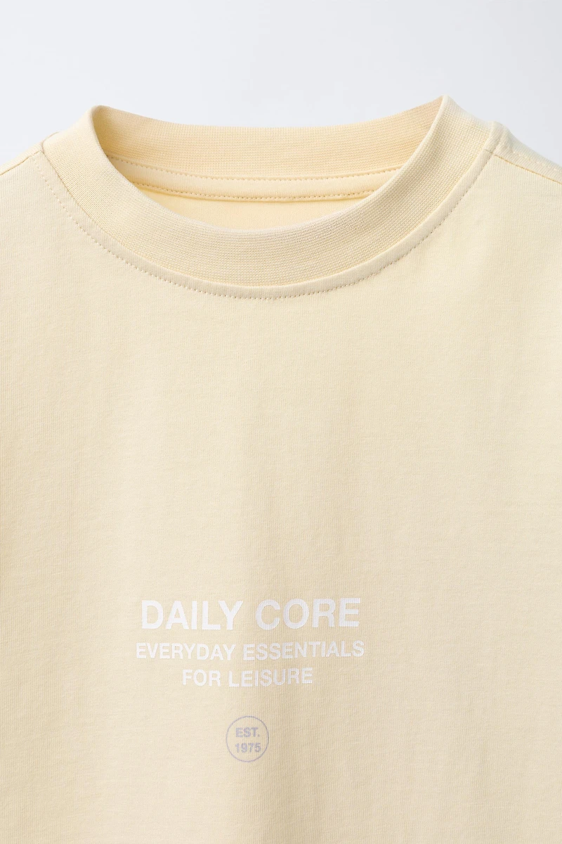 PRINTED TEXT T-SHIRT