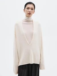 Knit alpaca and silk V-neck sweater - LIMITED