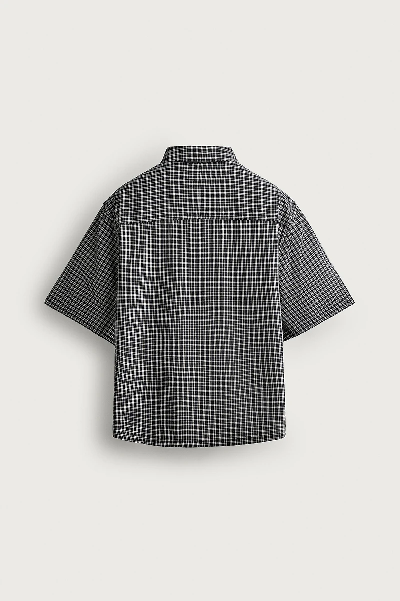 RELAXED FIT JACQUARD CHECK SHIRT