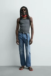 STRIPED JACQUARD TANK TOP X AARON LEVINE