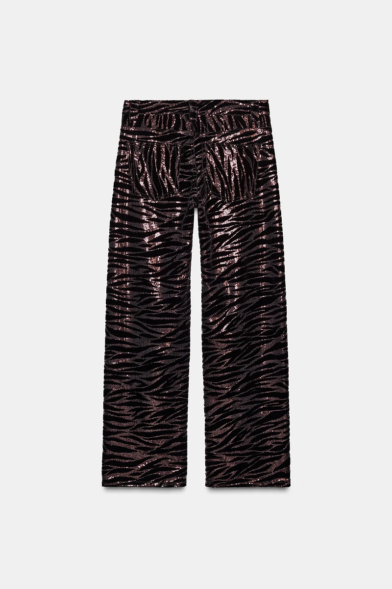 VELVET SEQUIN PANTS