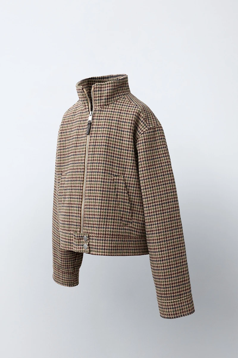 HOUNDSTOOTH PRINT JACKET