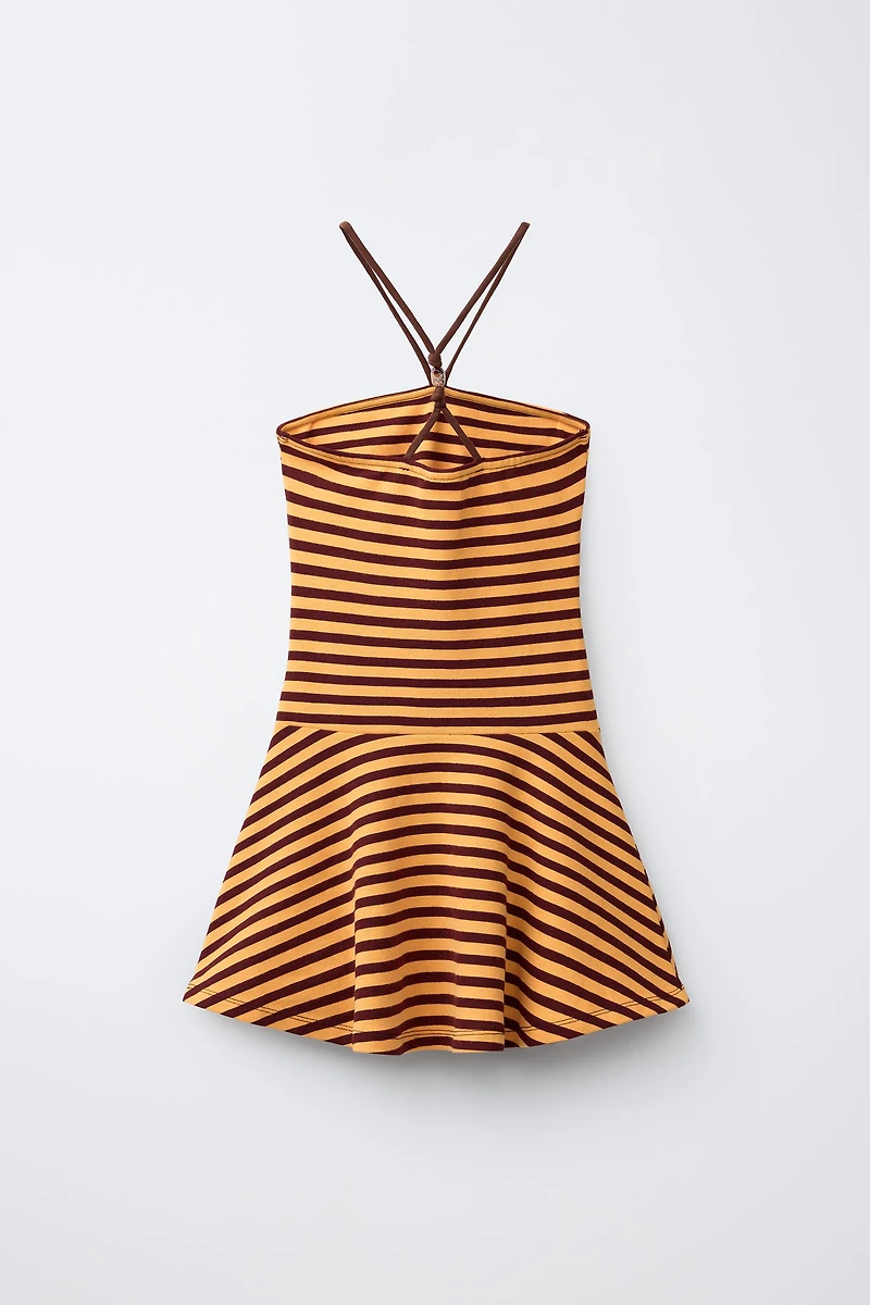 ROBE À RAYURES HALTER