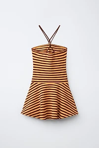 ROBE À RAYURES HALTER