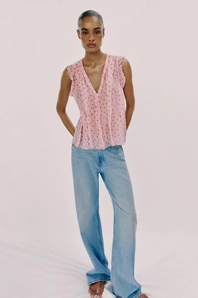BLOUSE IMPRIMÉE À POIS