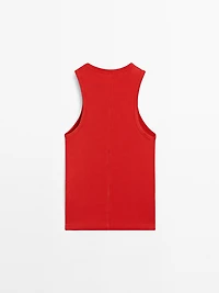 Ribbed halter top