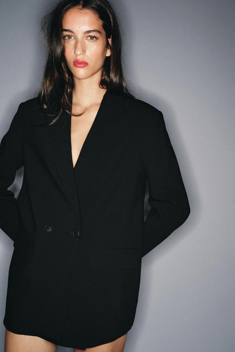 VESTE OVERSIZE À BOUTONNAGE CROISÉ