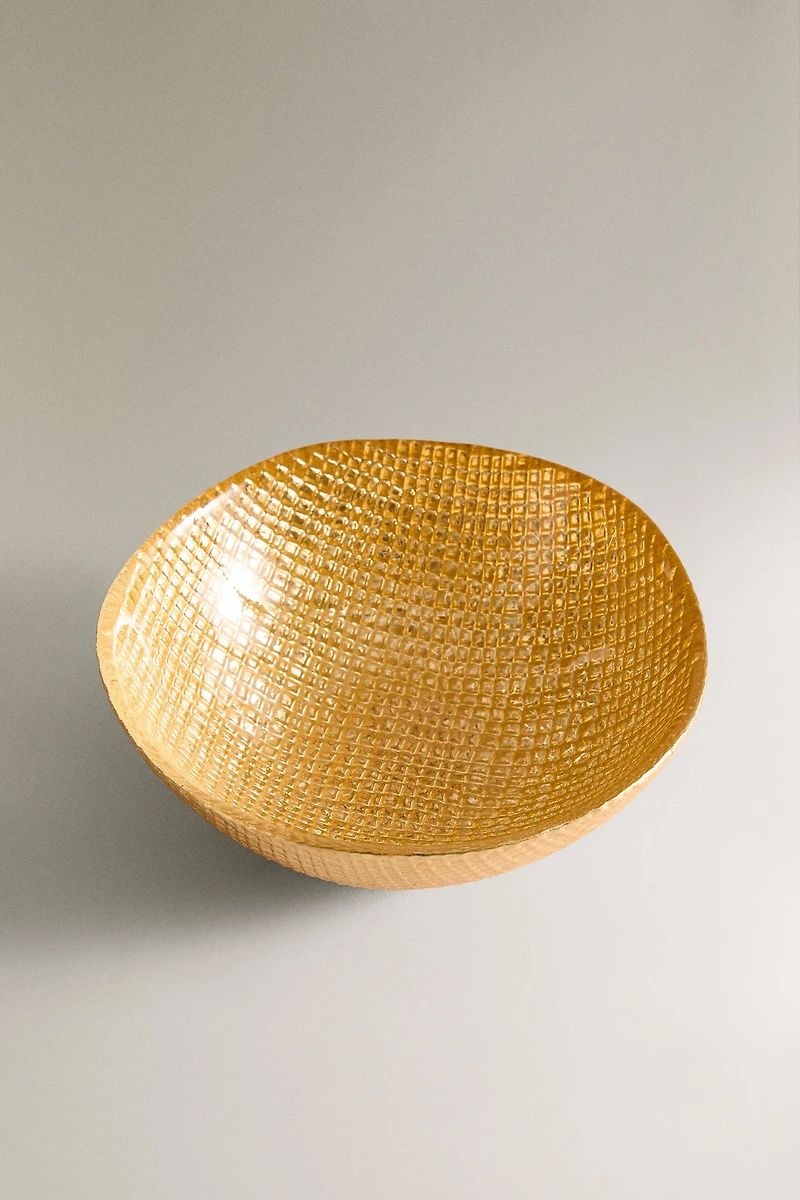 IRREGULAR GOLDEN GLASS BOWL